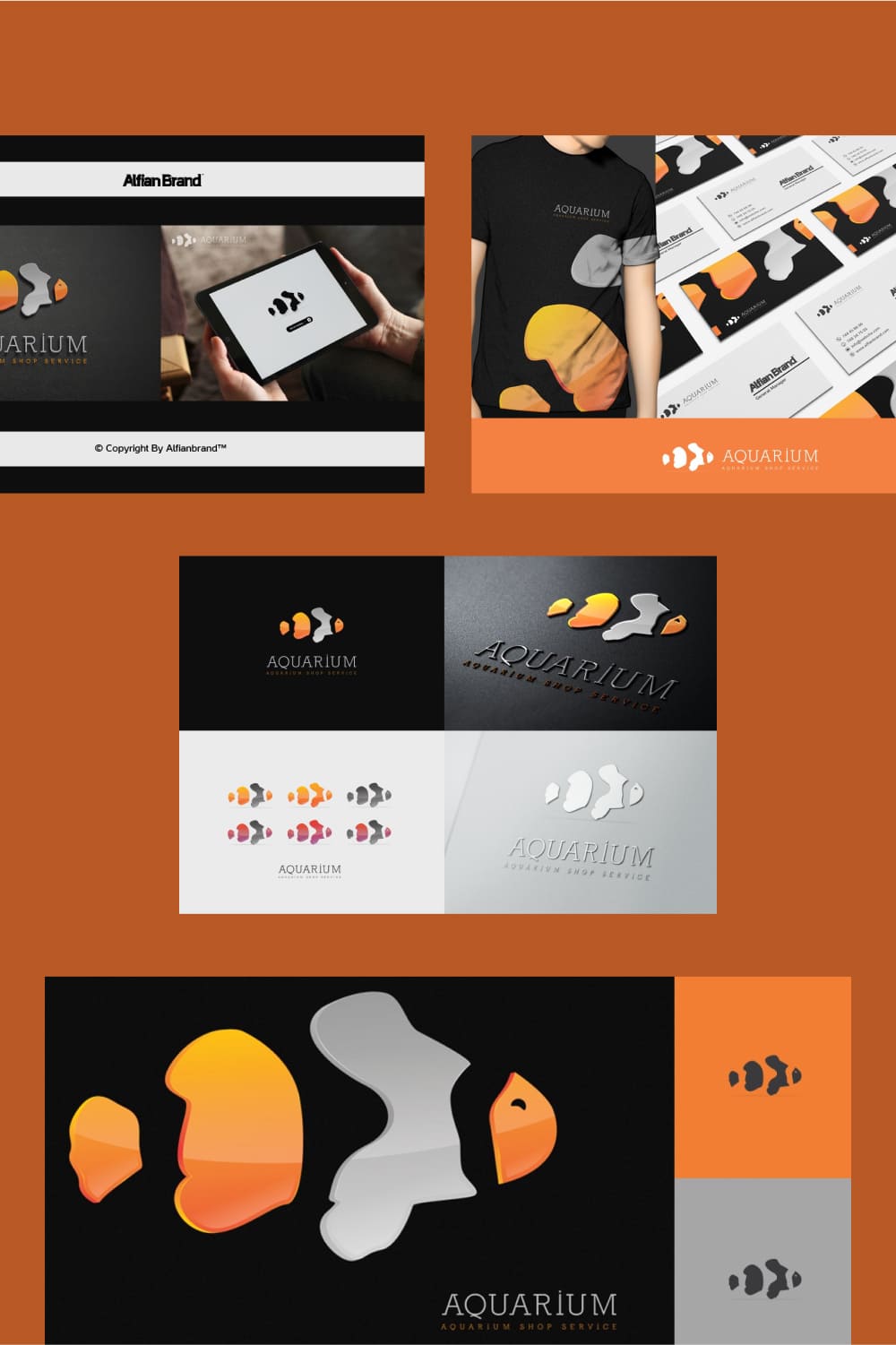 Simple logos with colorful design.