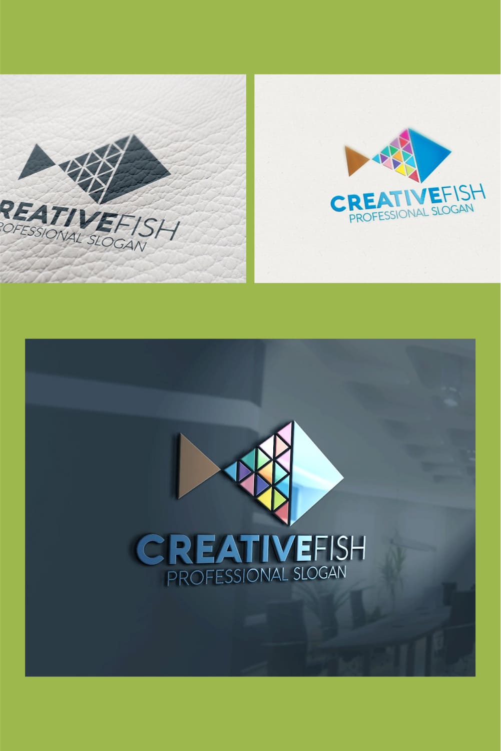 Simple logos with colorful design.