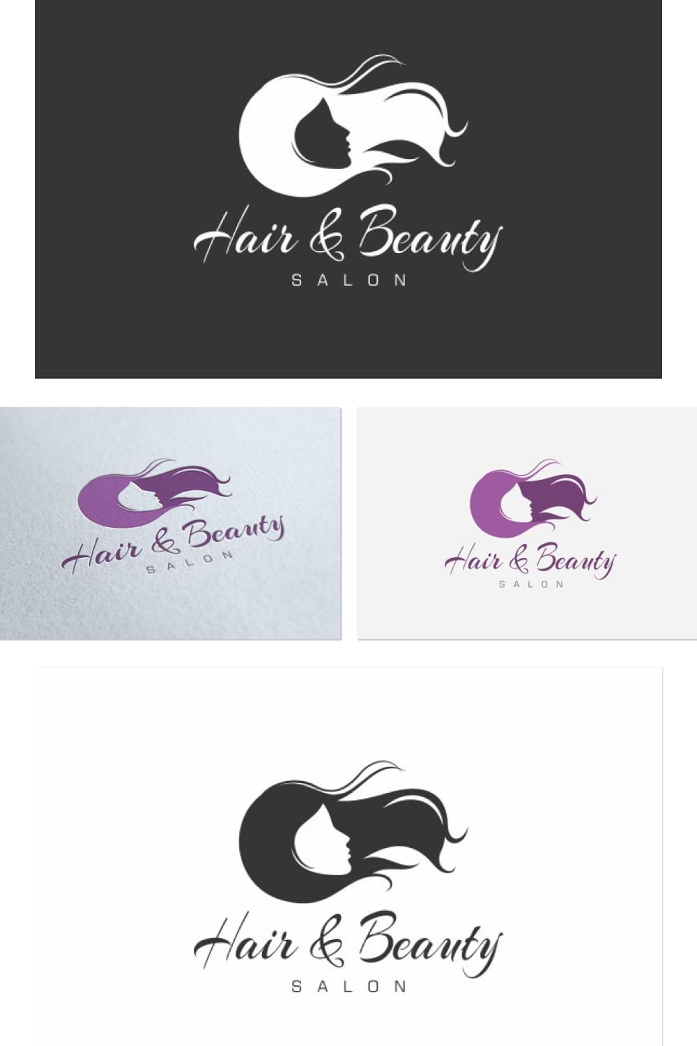 Hair logo style in minimalistic style.
