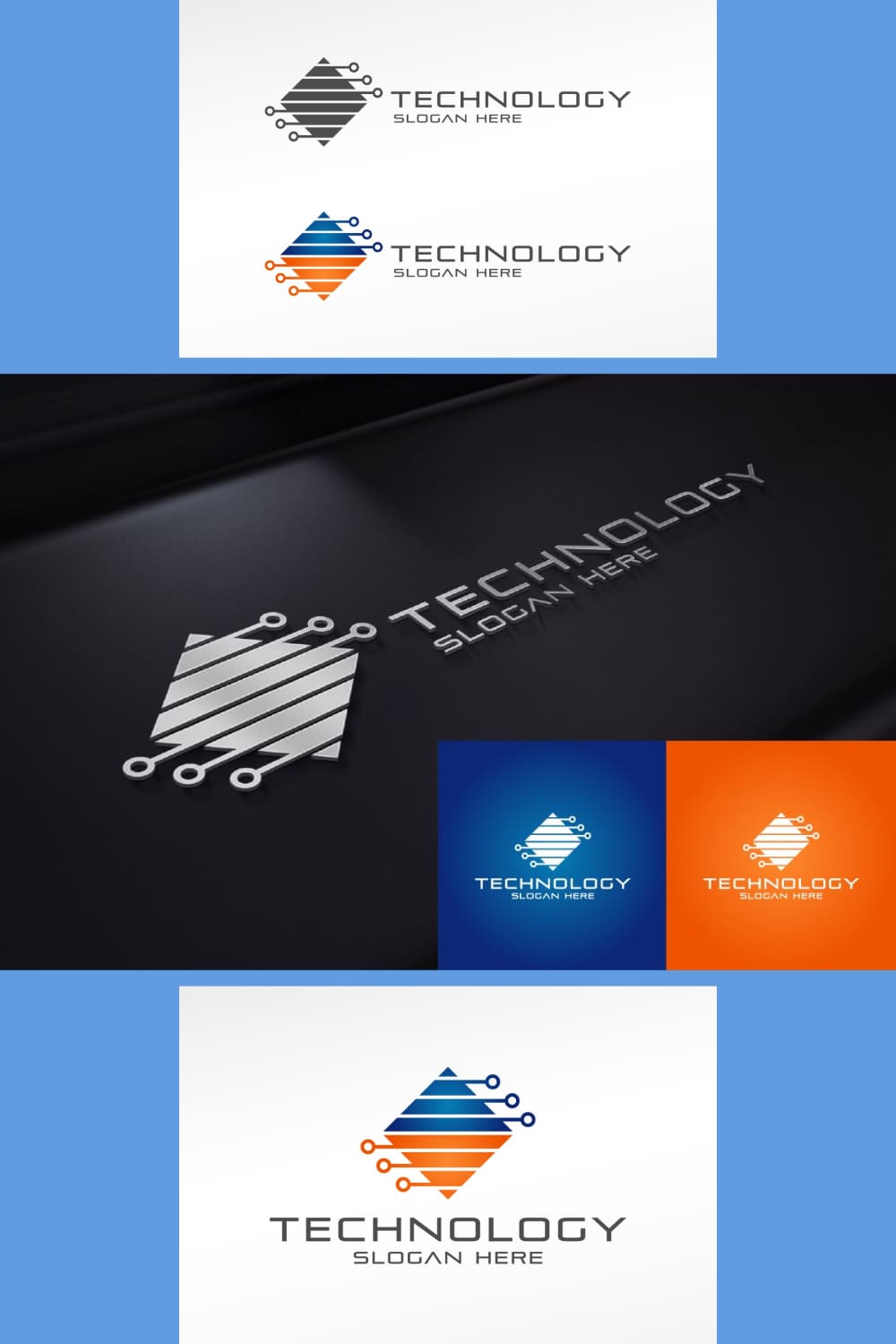 Modern tech logo template for your business.