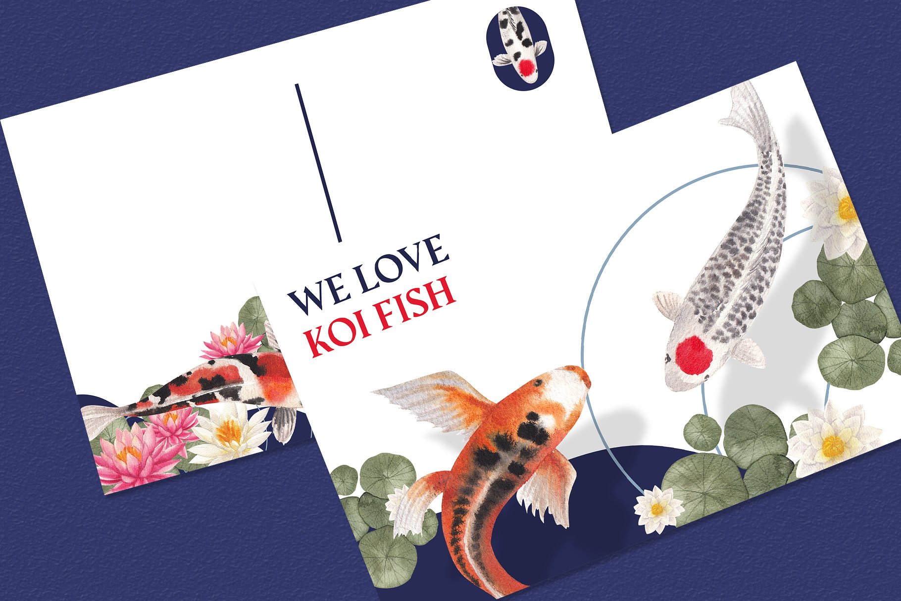 Use koi fish set for your letter.