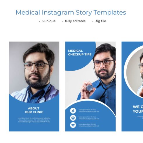 5 Medical Instagram Story Templates.