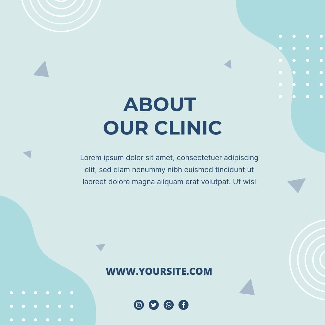 Tell about your clinic in social medias.