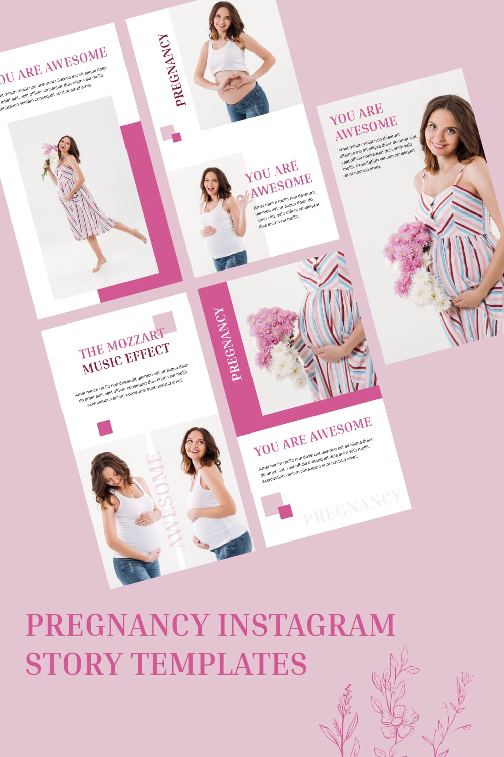 09 5 pregnancy instagram story templates 1000 1500 1