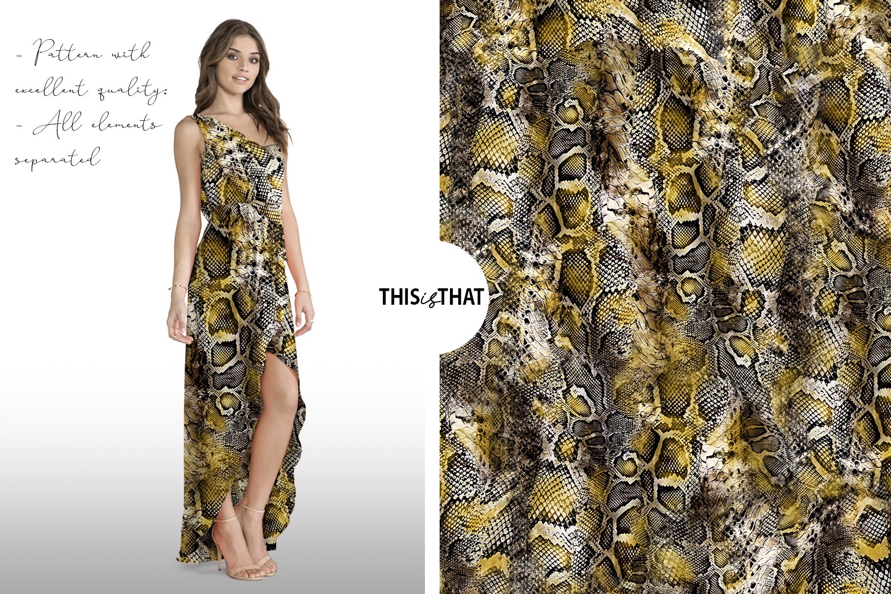 Modern snake dress.