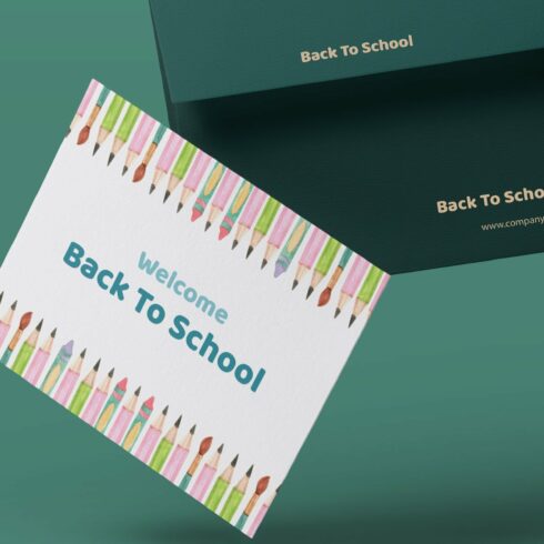 Simple card in a back to school style.