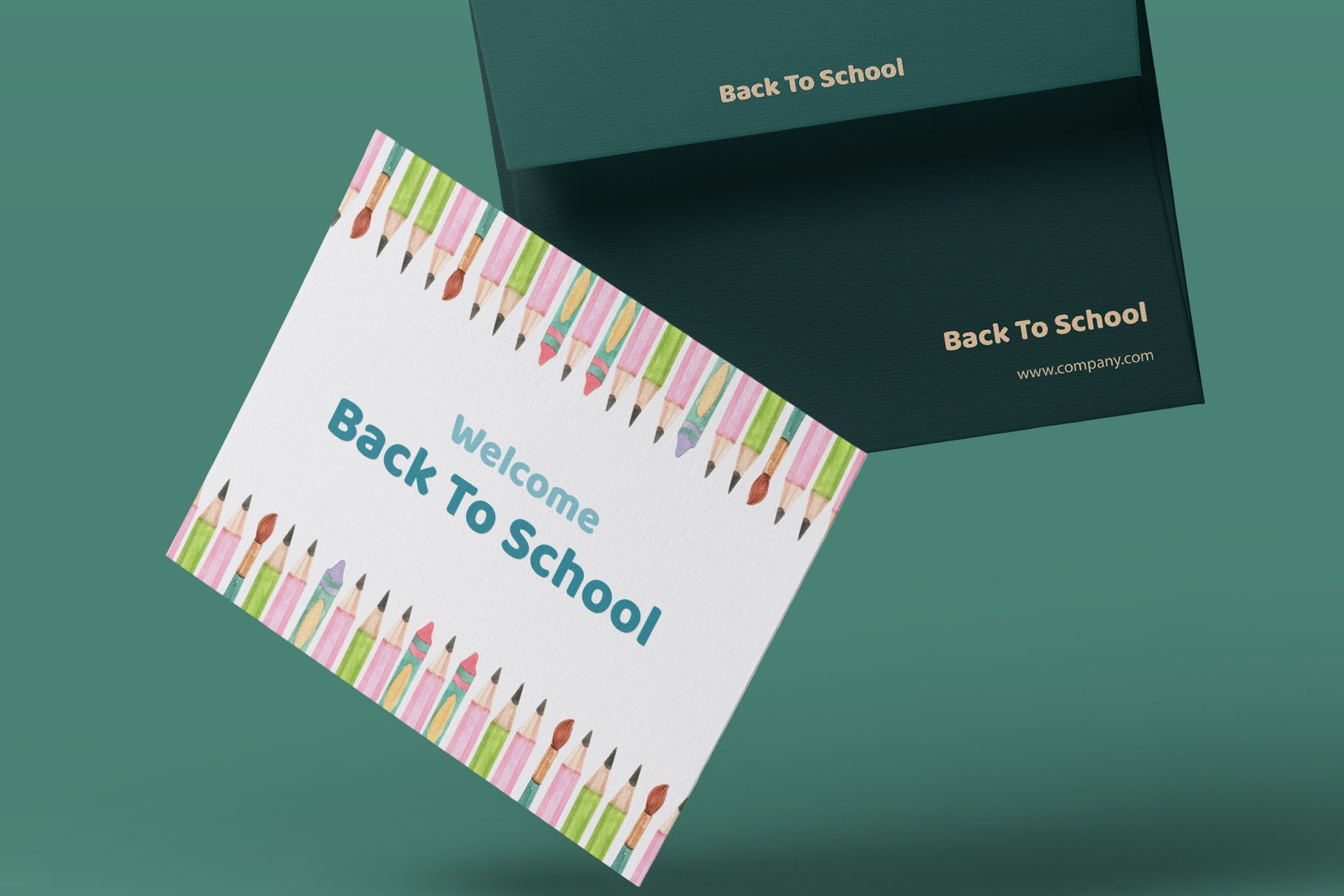 Simple card in a back to school style.
