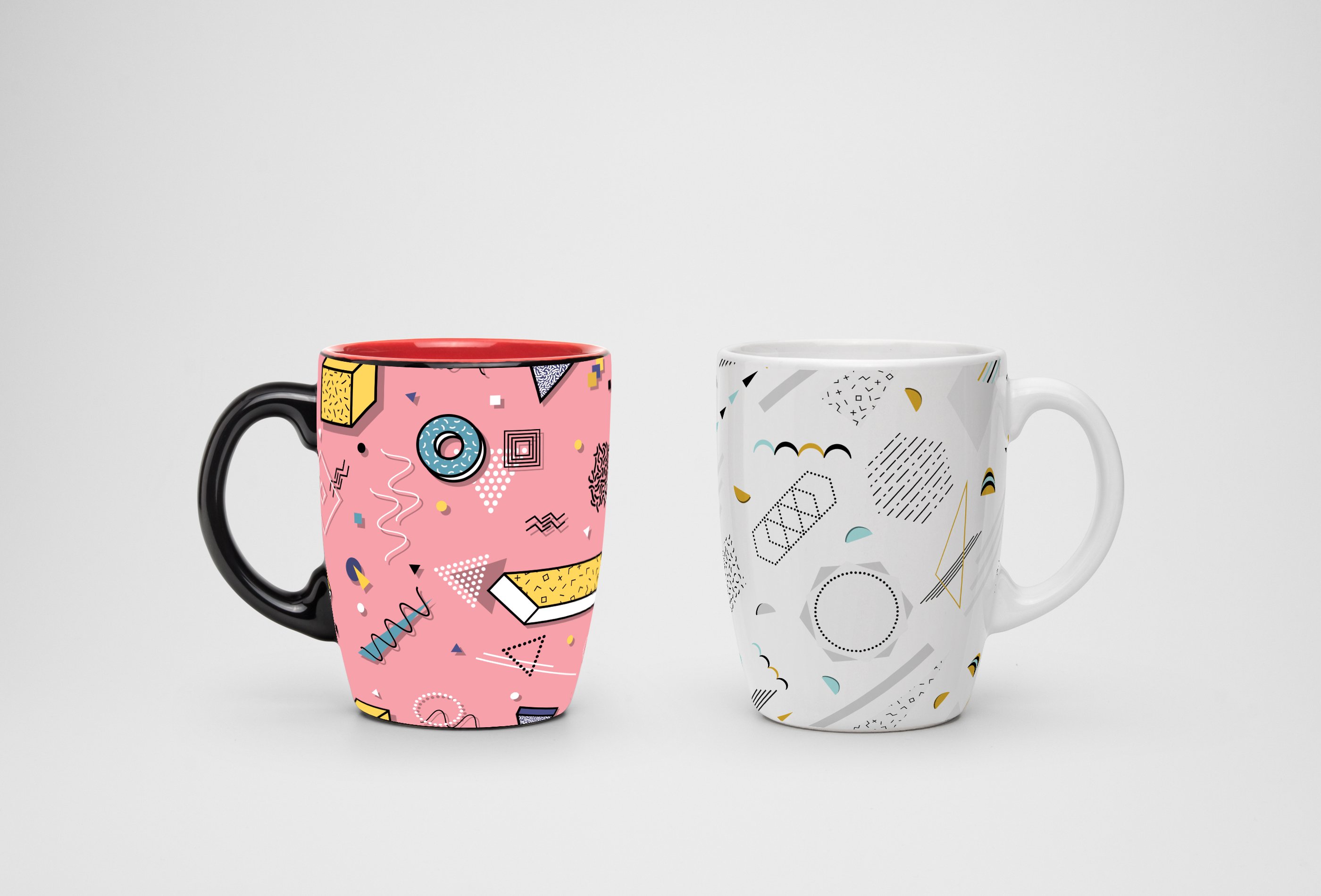 Two modern and hipster cups.