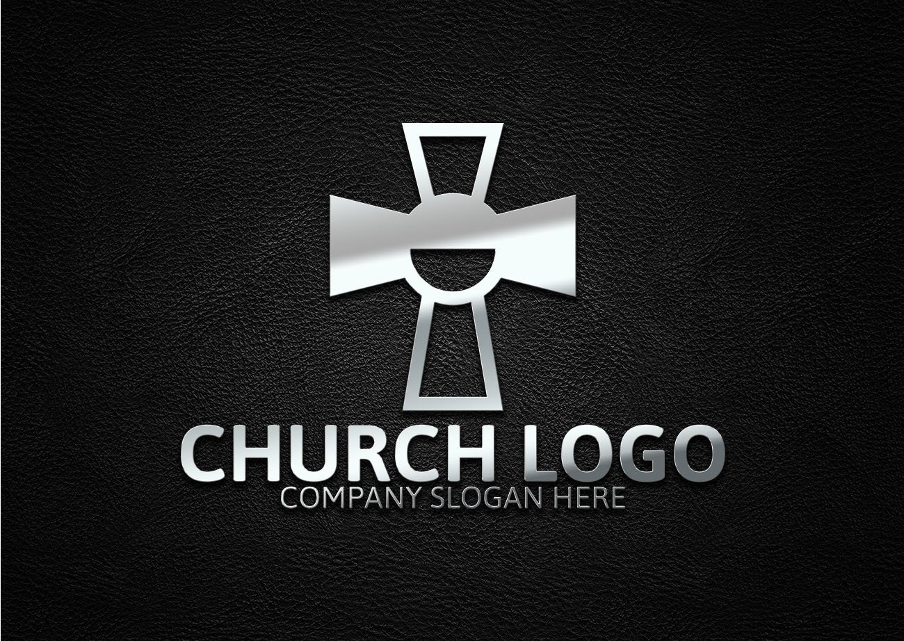 Black leather background with a cross.