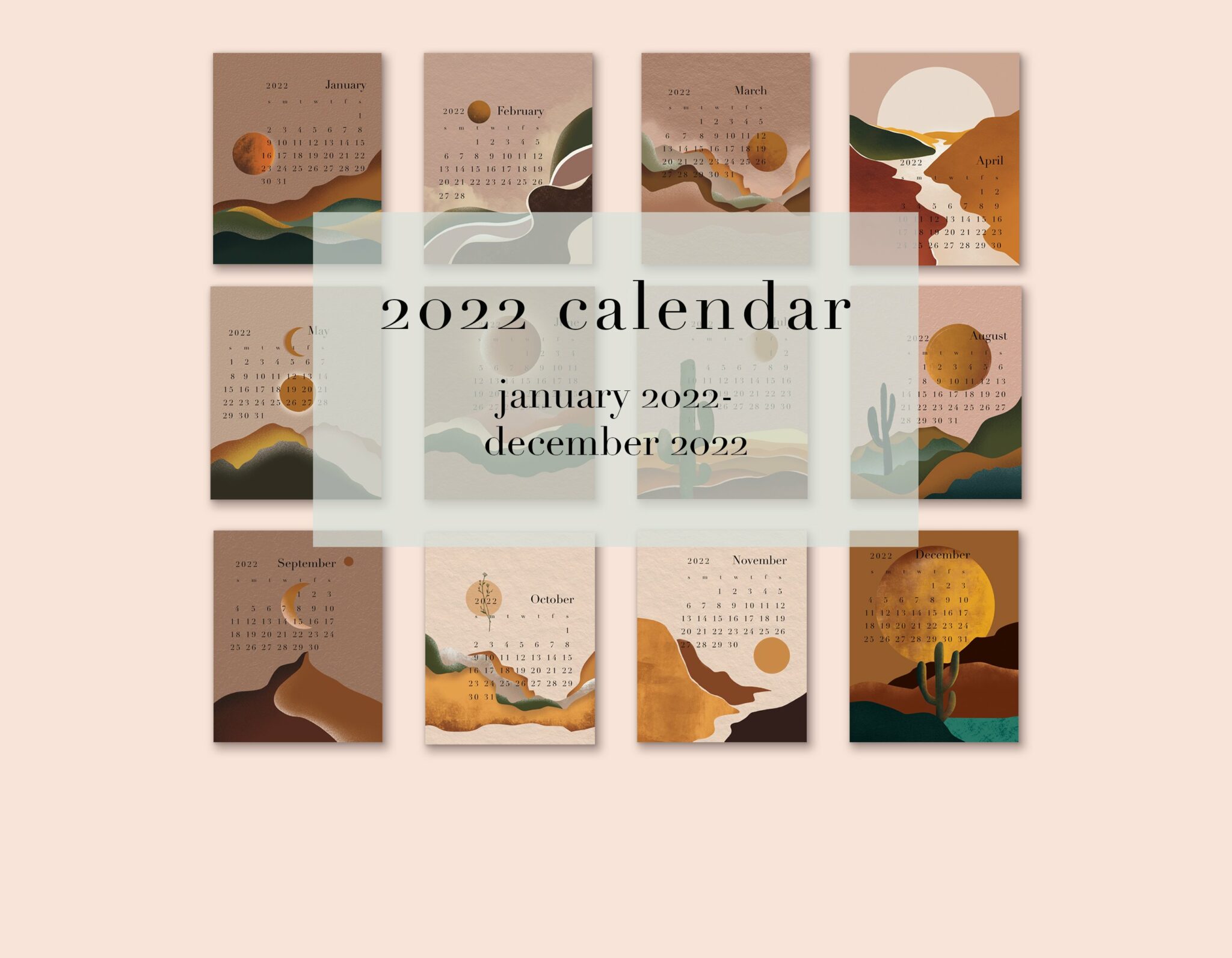 Abstract Calendar 2022 – MasterBundles