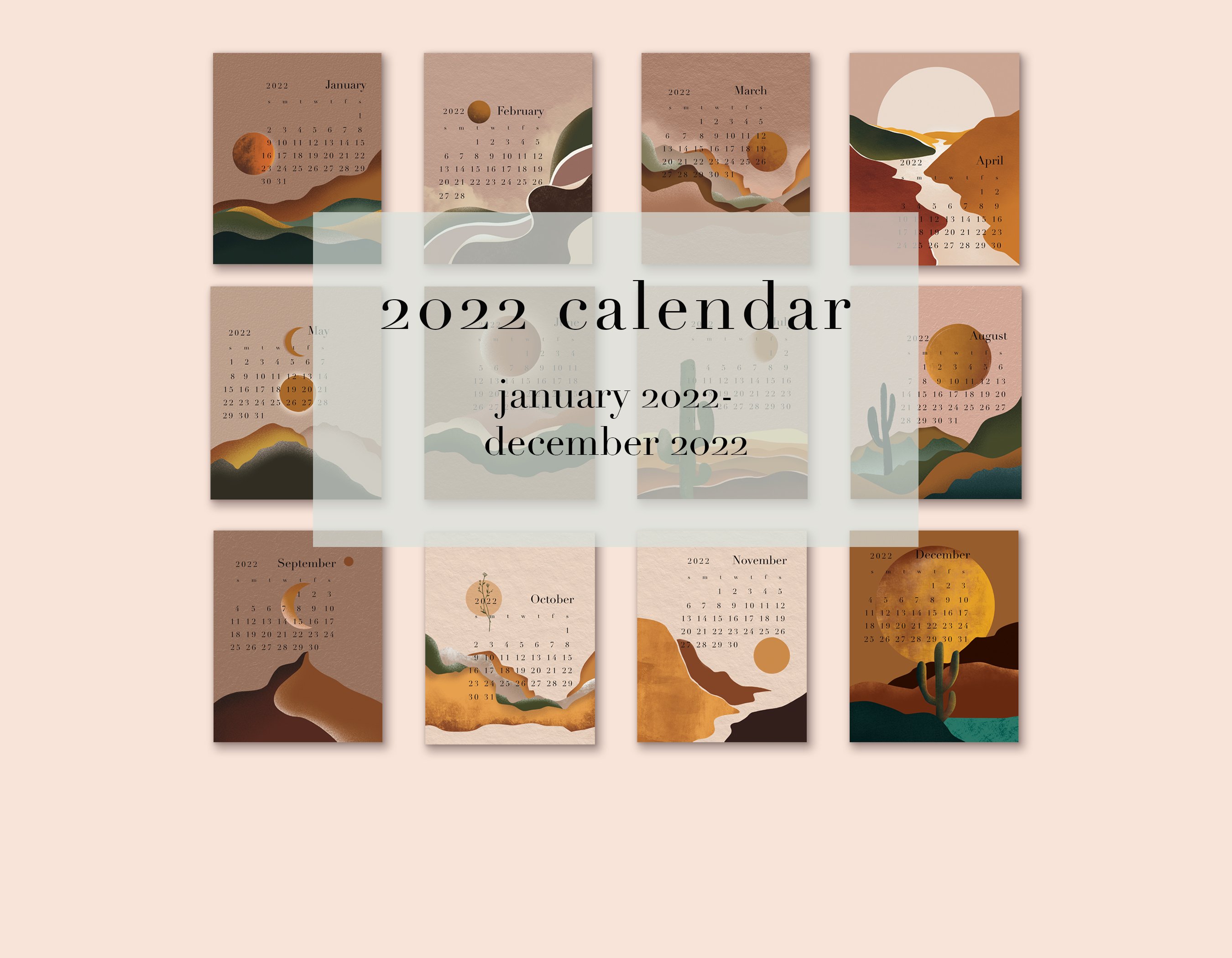 Pastel calendar for your the best year.