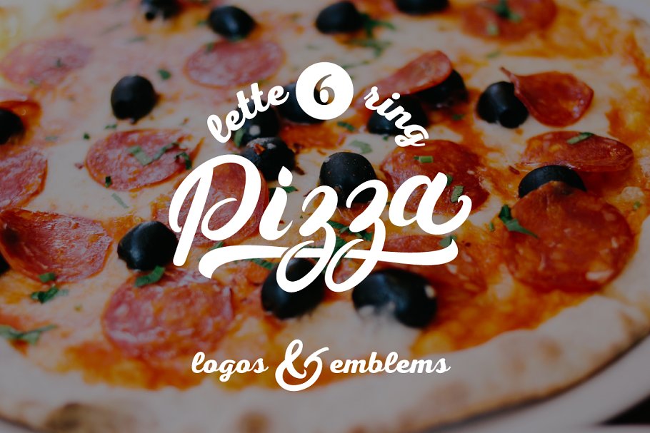 Cover image of 6 Pizza Lettering Logo.