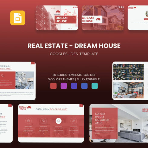 Dream House Google Slides Theme main cover.