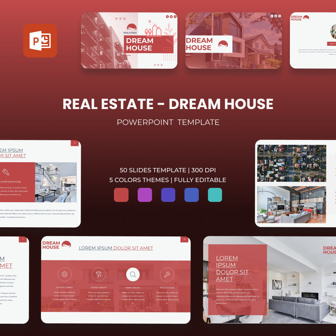 Dream House Powerpoint Template main cover.