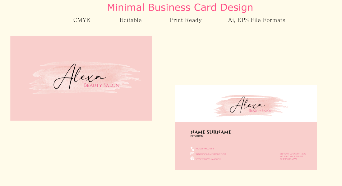 Modern and Creative Editable Business Card Designs cver images.