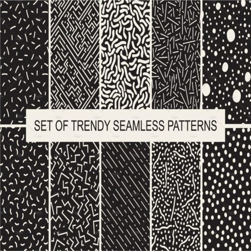 Trendy seamless dark patterns.