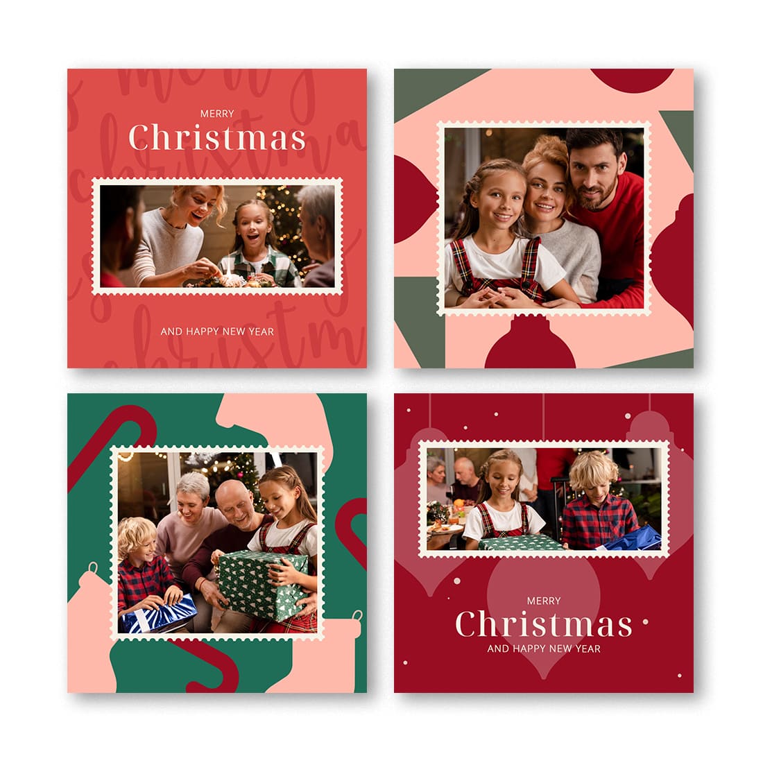 10 christmas post templates for instagram cover.