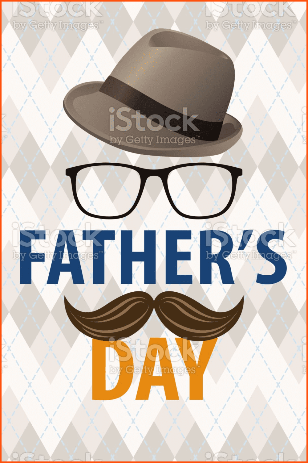 Father’s Day Thanks Dad stock illustration.