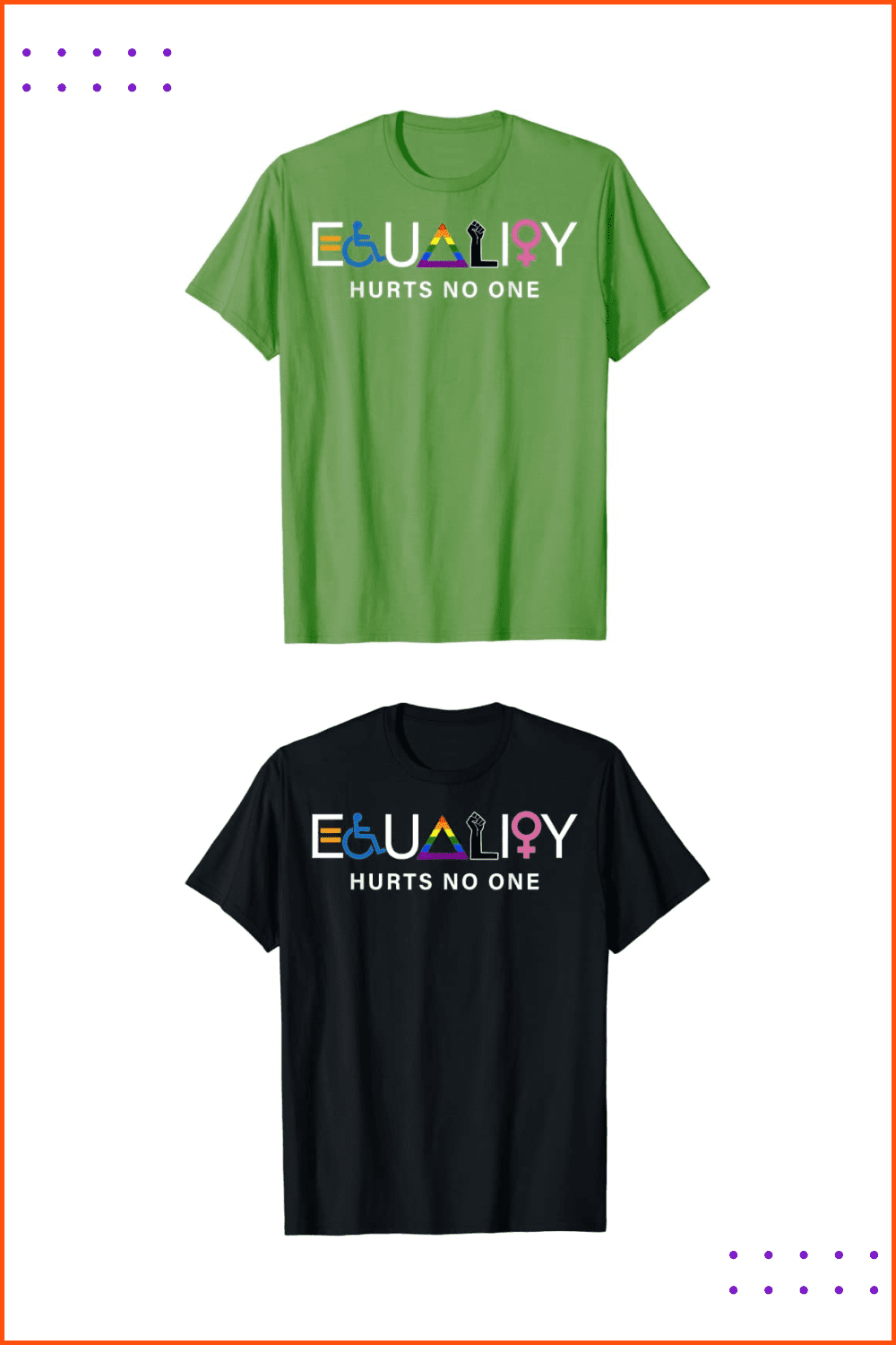 Black and green t-shirt with stylized slogan.