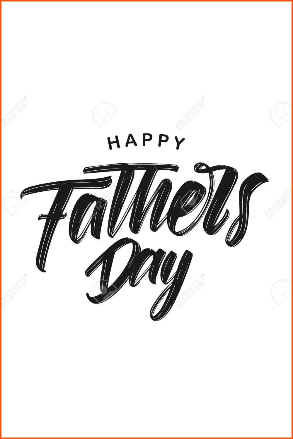 Hand drawn lettering composition of Happy Father’s Day.