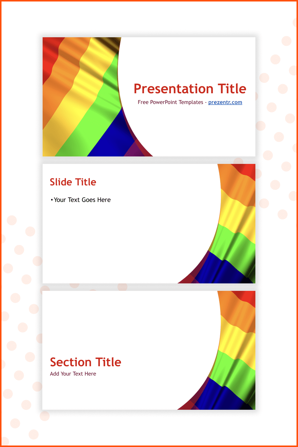 Colorful LGBT powerpoint template.