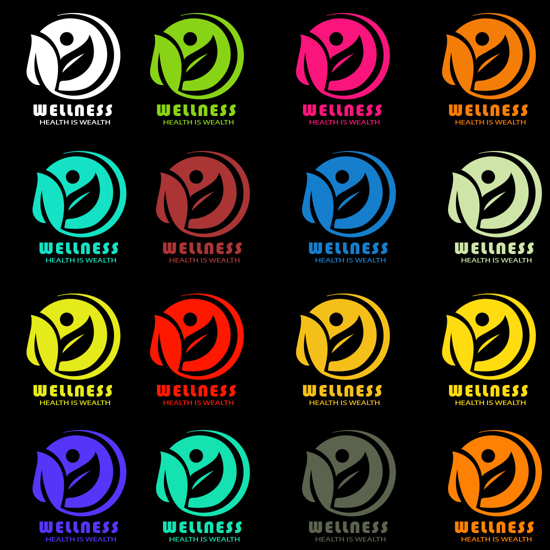 16 logo bundles diferent colors