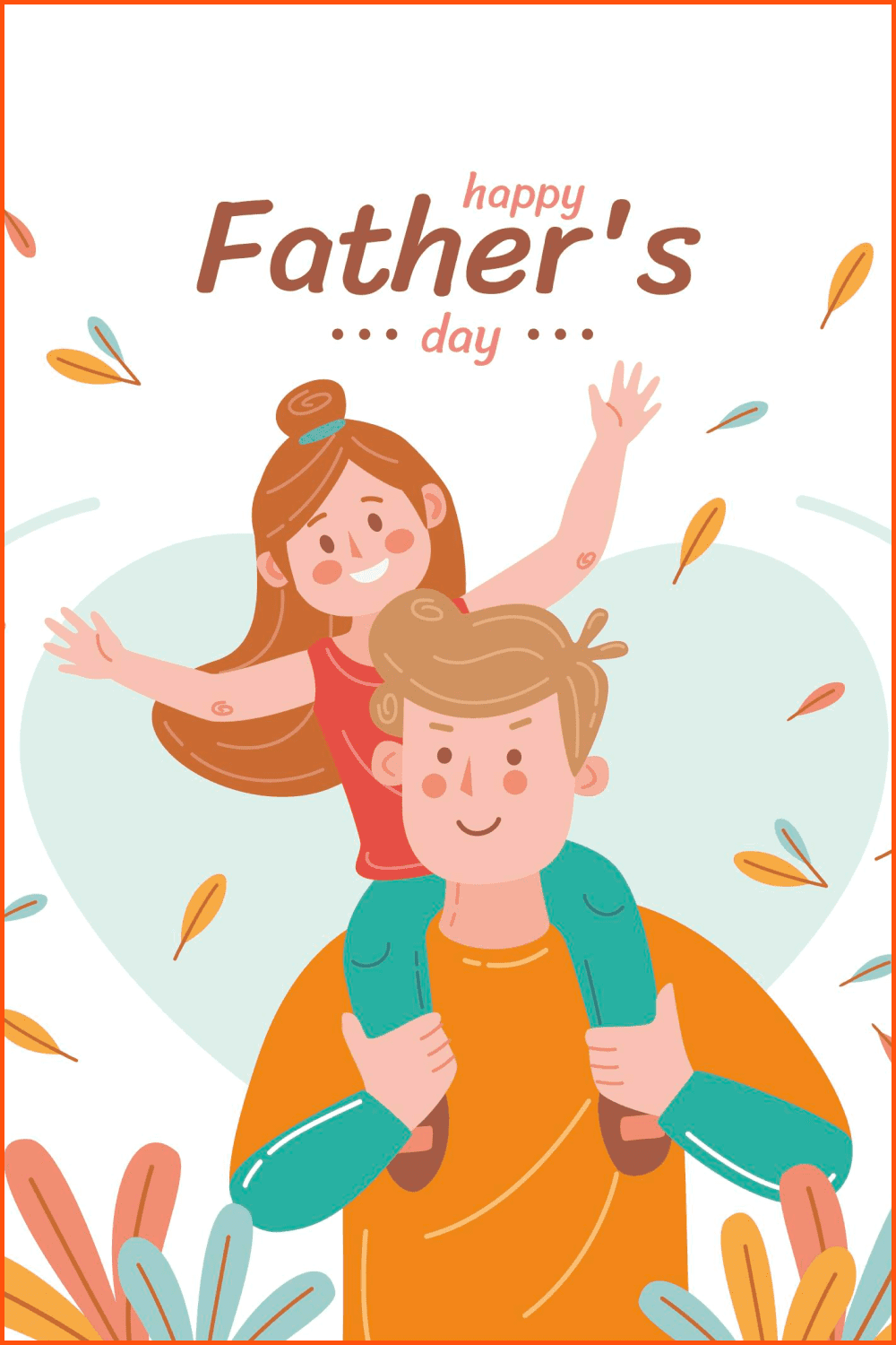 Hand drawn Father's Day Illustration.