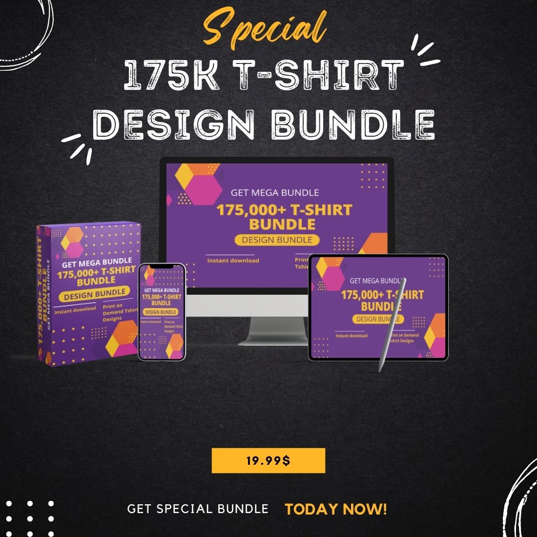 175k t shirt design bundle