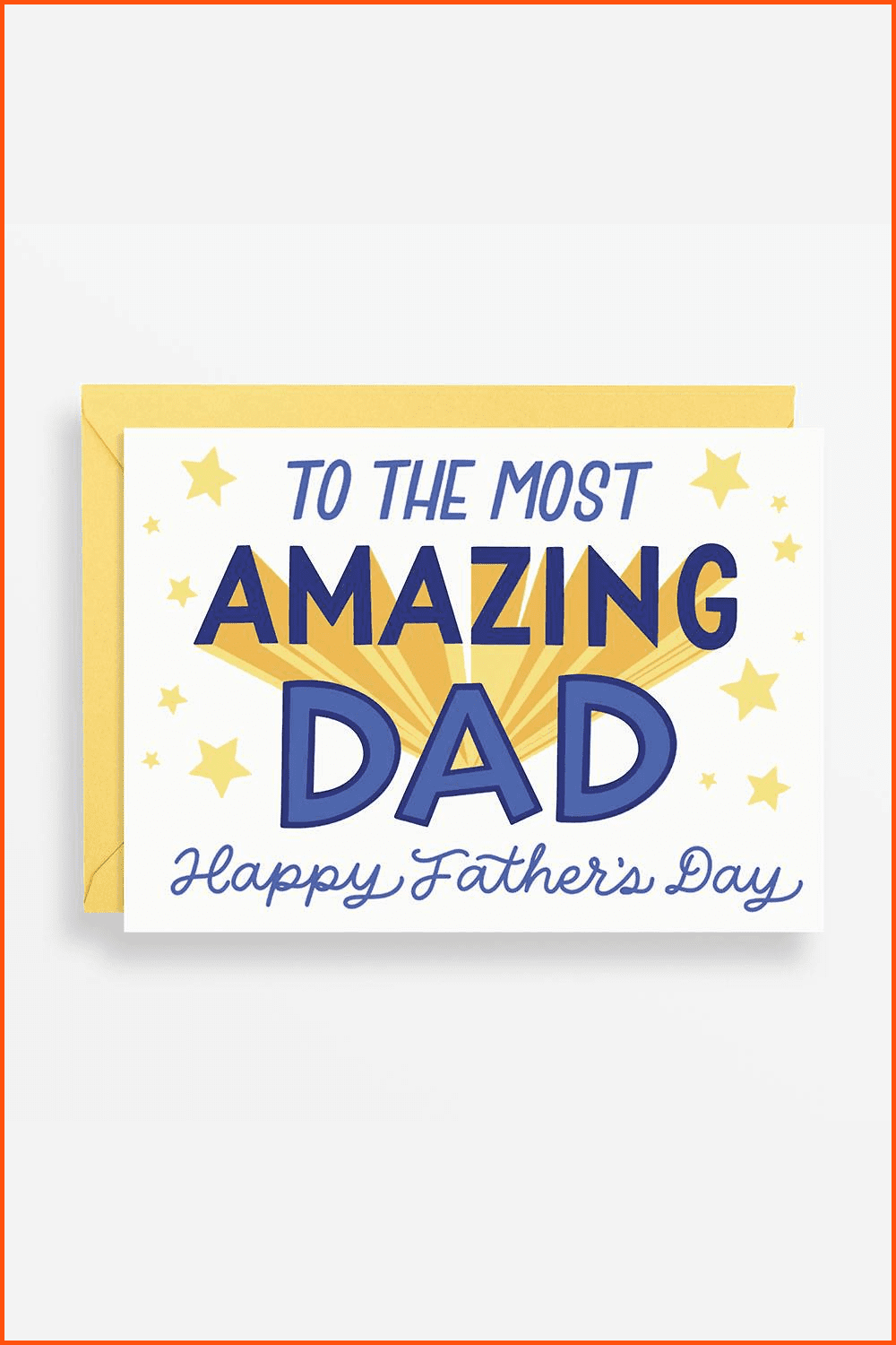 Text Most Amazing Dad Father on a white background with yellow stars.