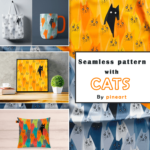 Seamless pattern with CATS.