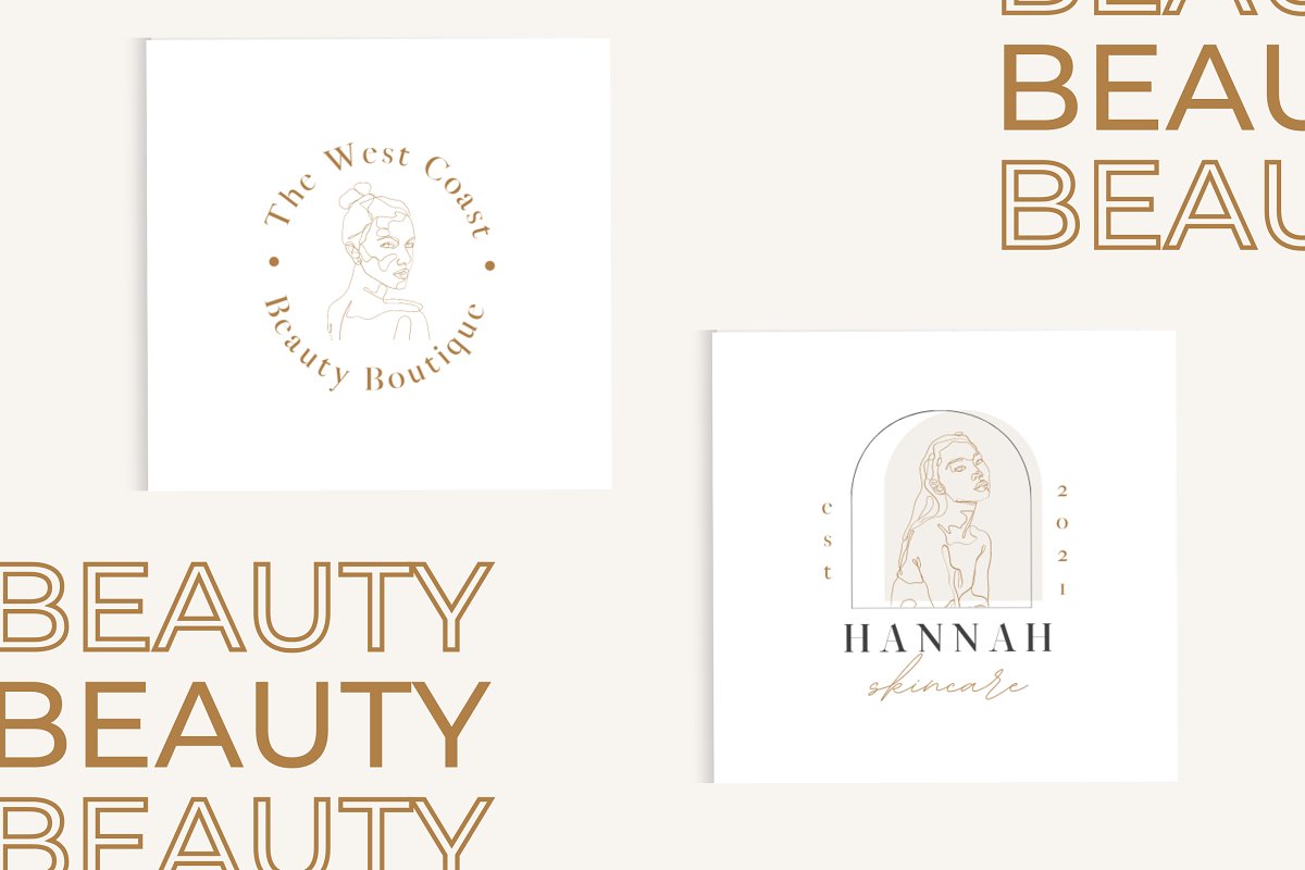 These beauty themed logos were created for making successful business.