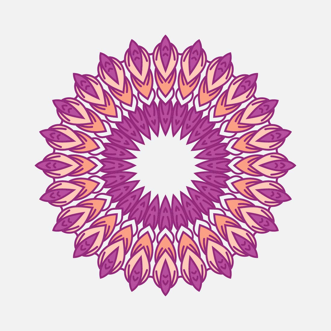 Mandala Art with Sweet Purple Elegant Color previews.