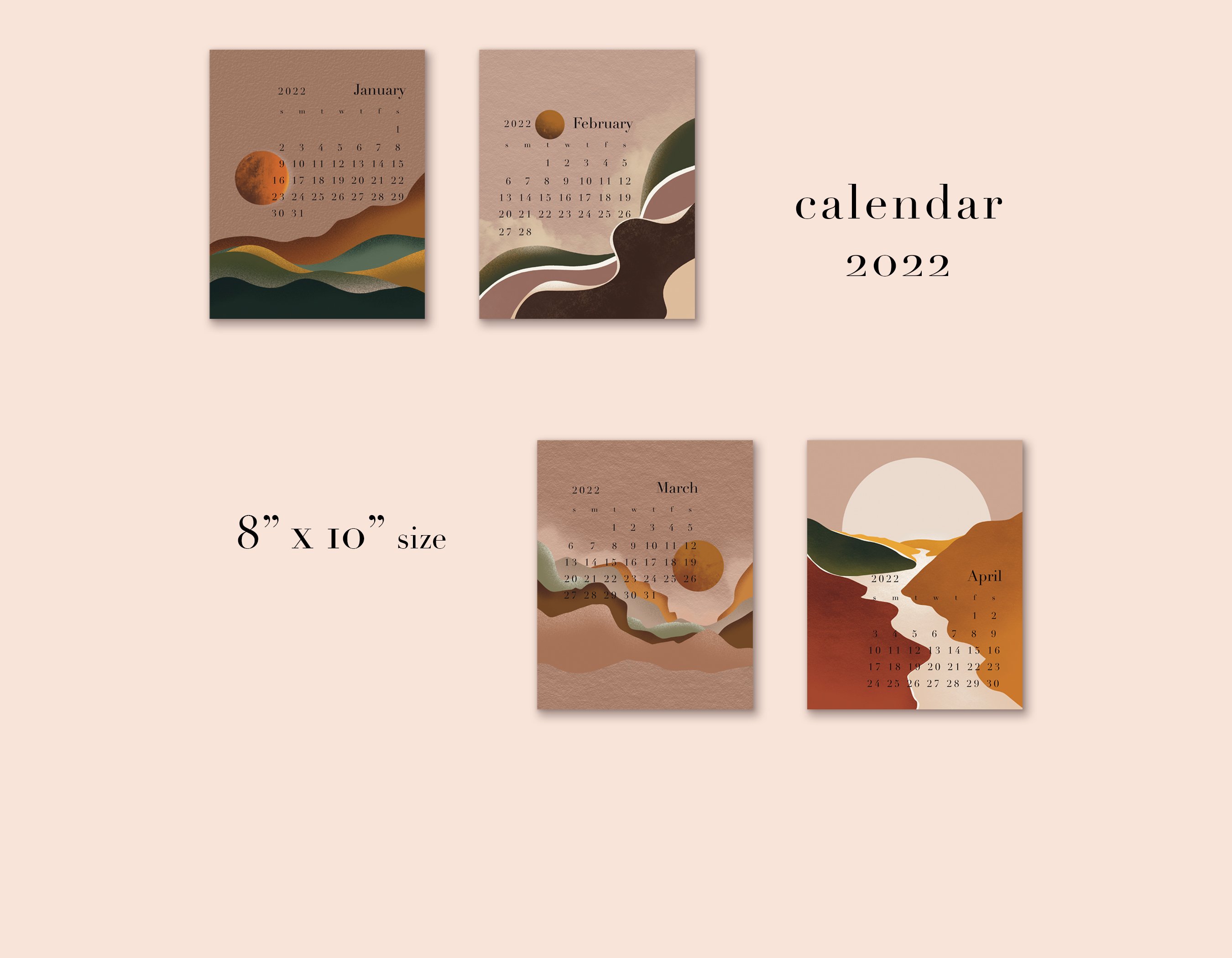 Creative and beautiful pastel calendar.