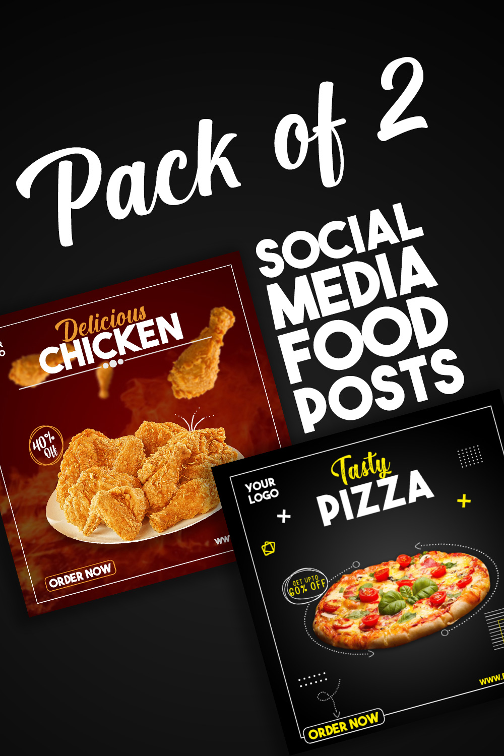 2 instagram food post banner designs for ad 1