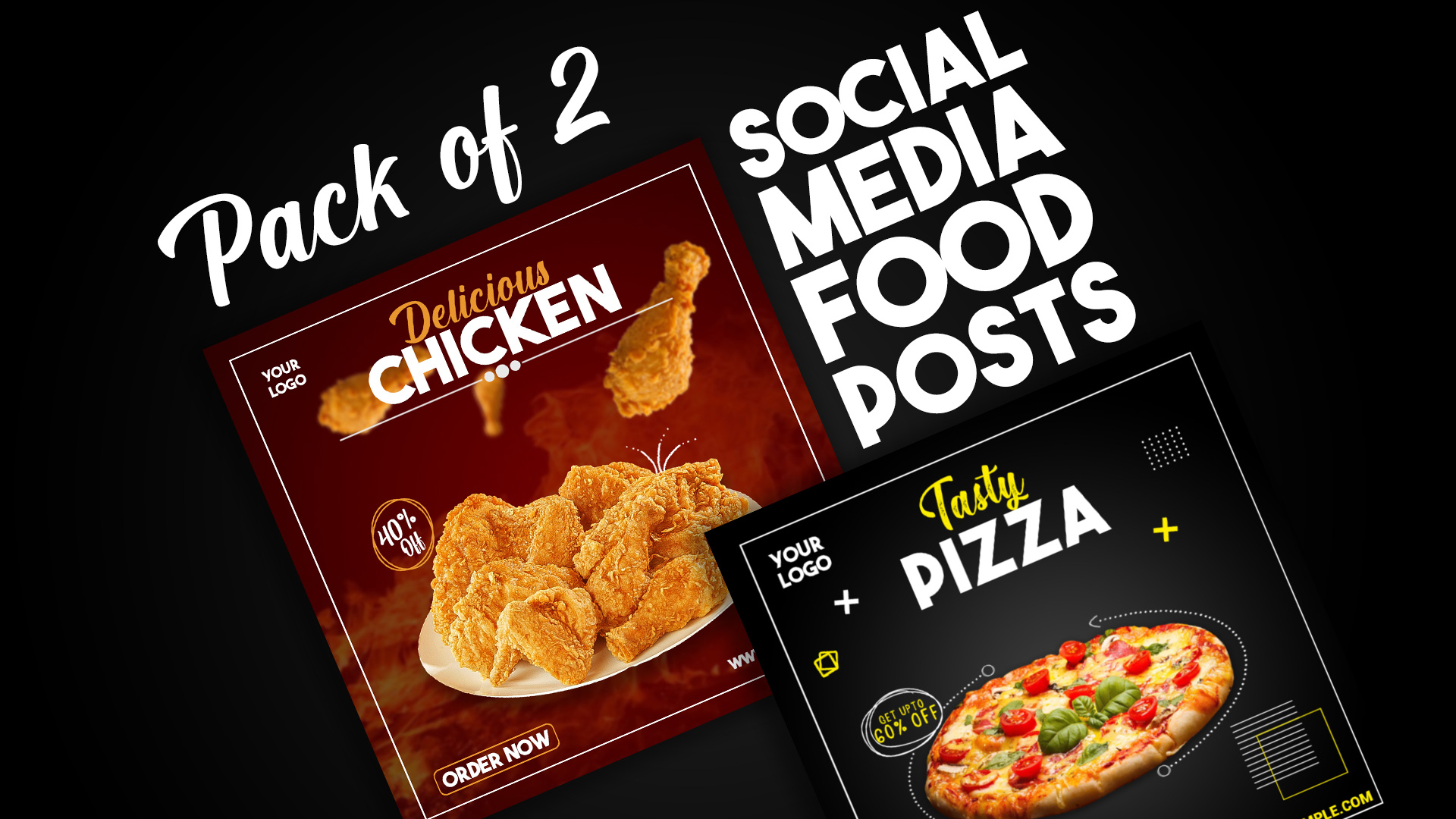 2 instagram food post banner designs for ad 2