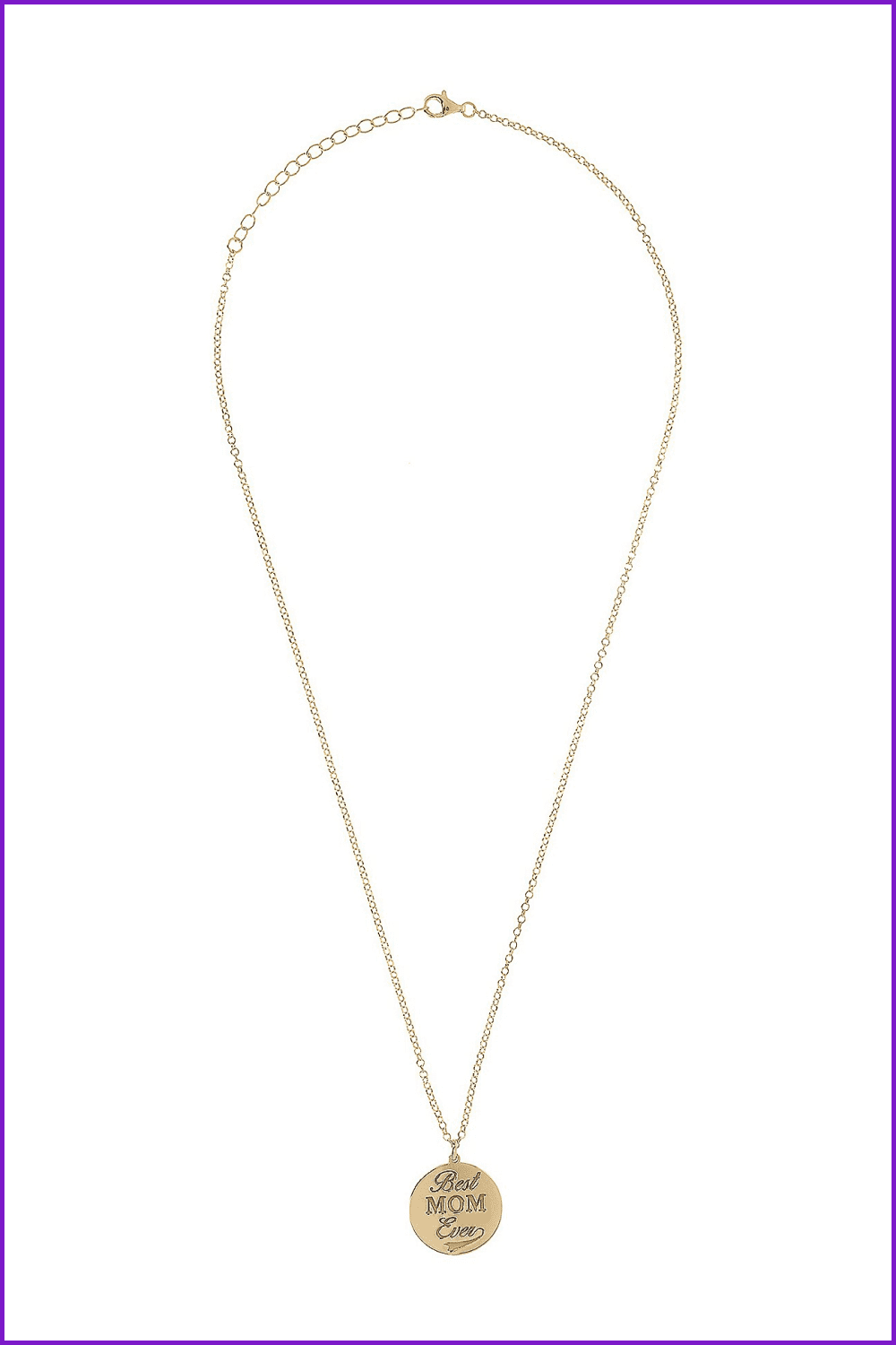 Silver Best Mom Ever Pendant.