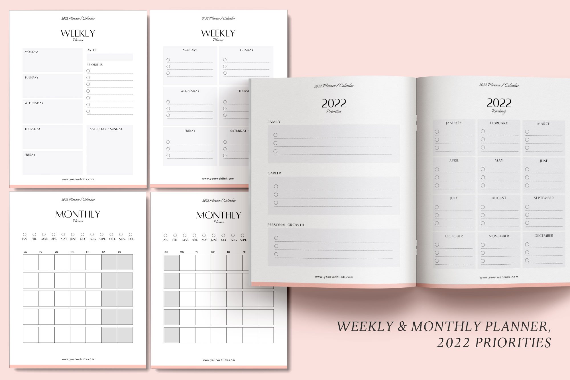 Book planner for the big goals.