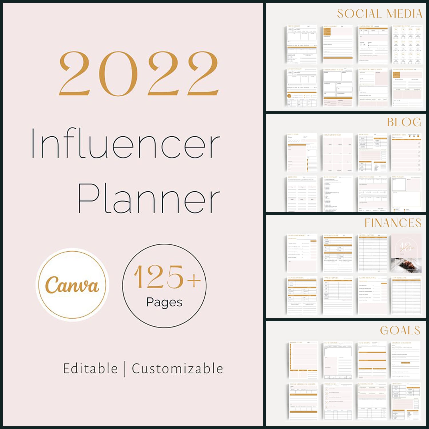 2022 Influencer Planner cover.
