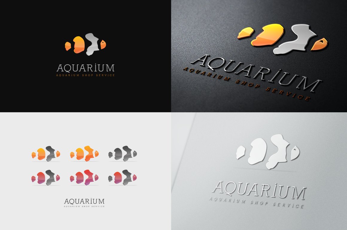 Diverse of fish logos.