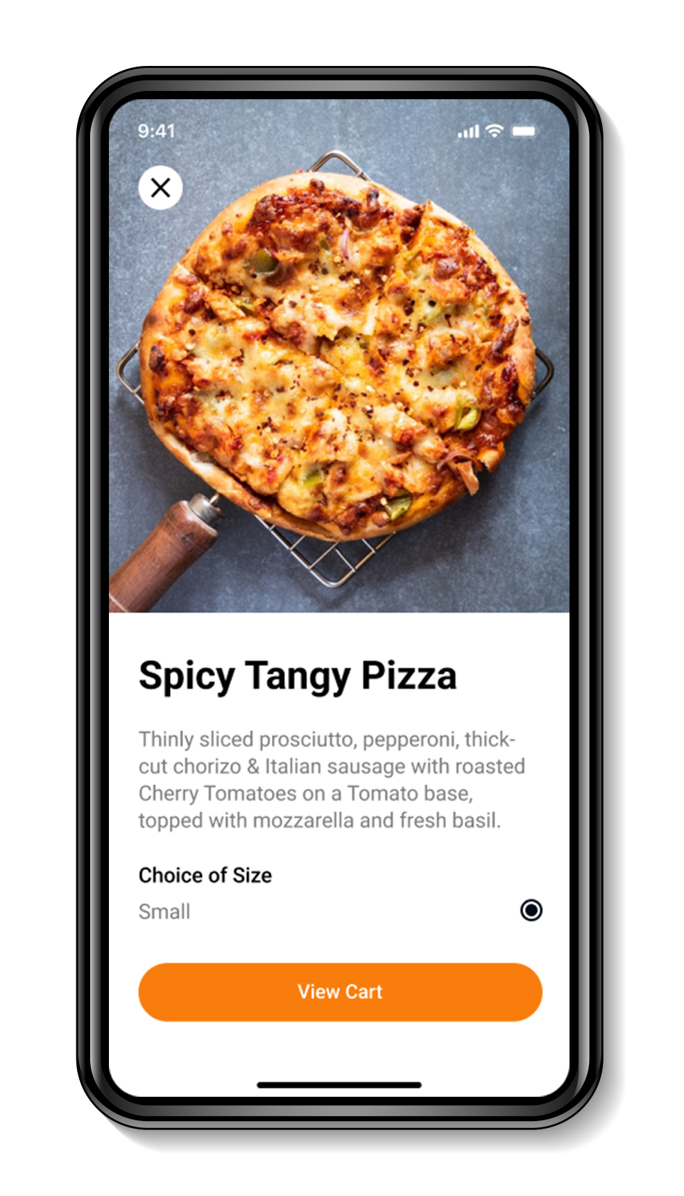 Fast Food Delivery App screen