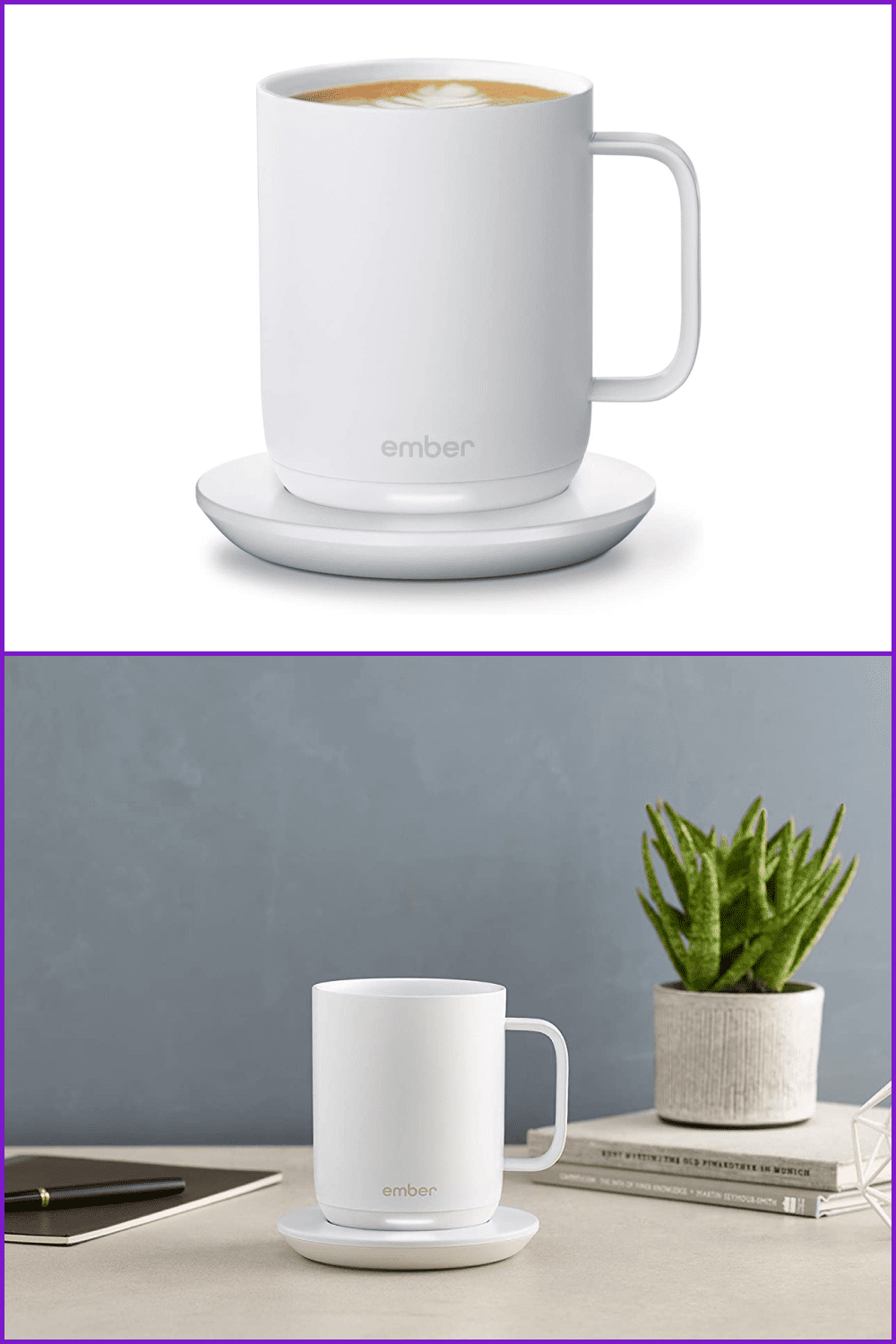 Cup with portable warmer. A very convenient and stylish device.