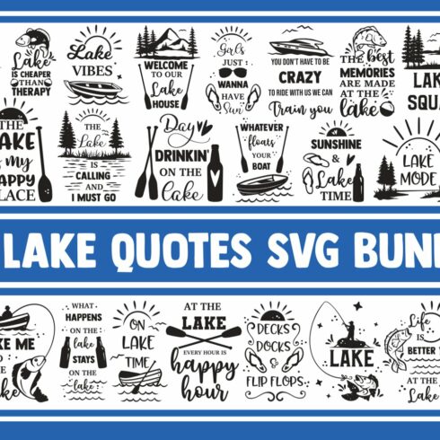 Lake SVG Bundle, Boat SVG, Fishing SVG | Master Bundles