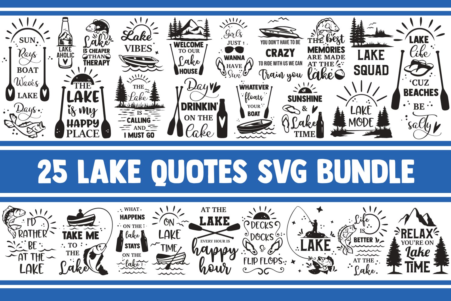 Cover image of Lake SVG Bundle.