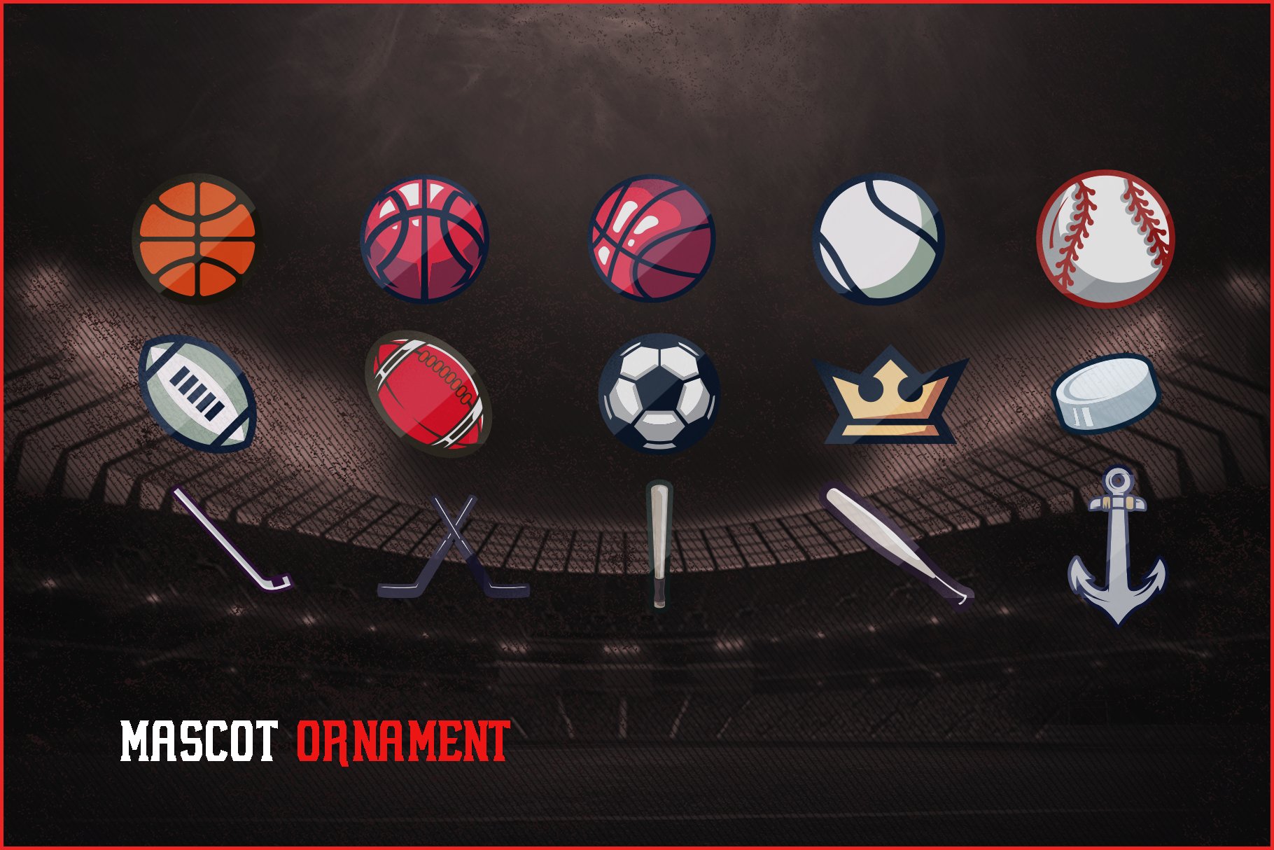 Various of balls for basketball logos.