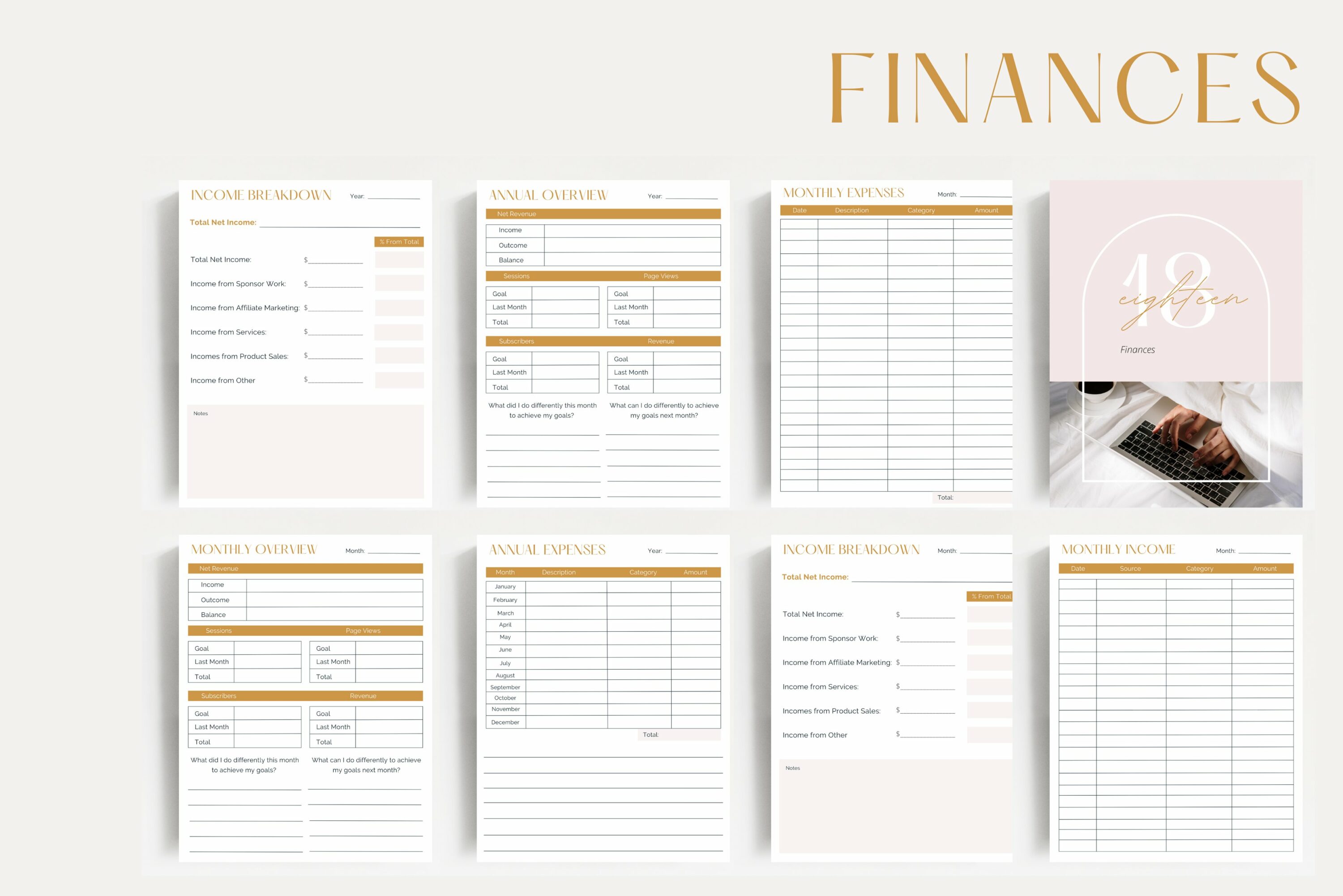 Cool planner template in a classic style.