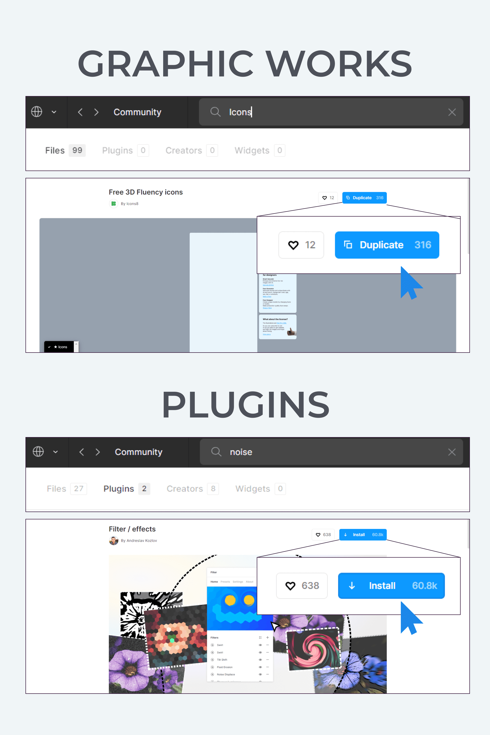 Figma - graphic works and plugin.