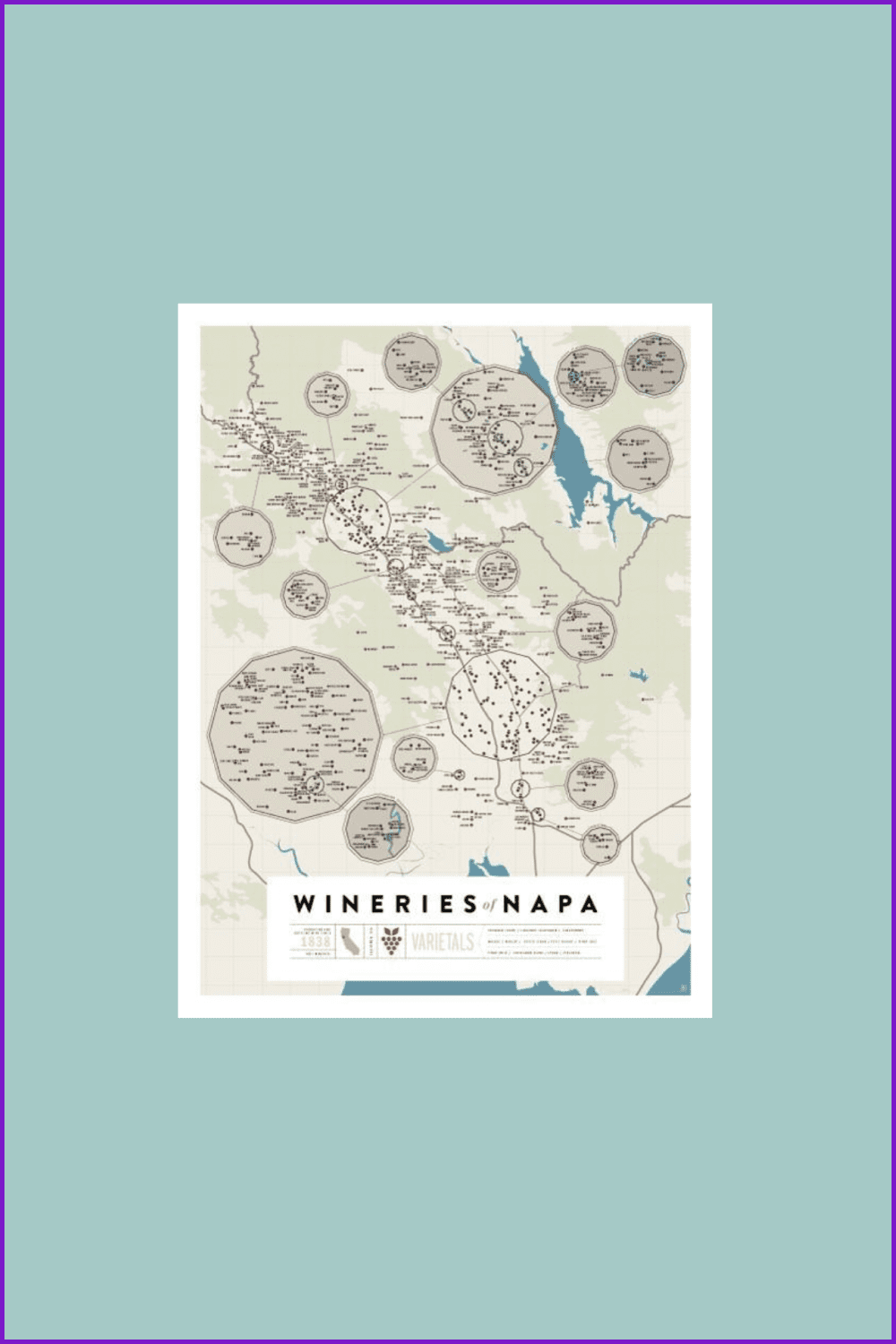 Map with wineries.