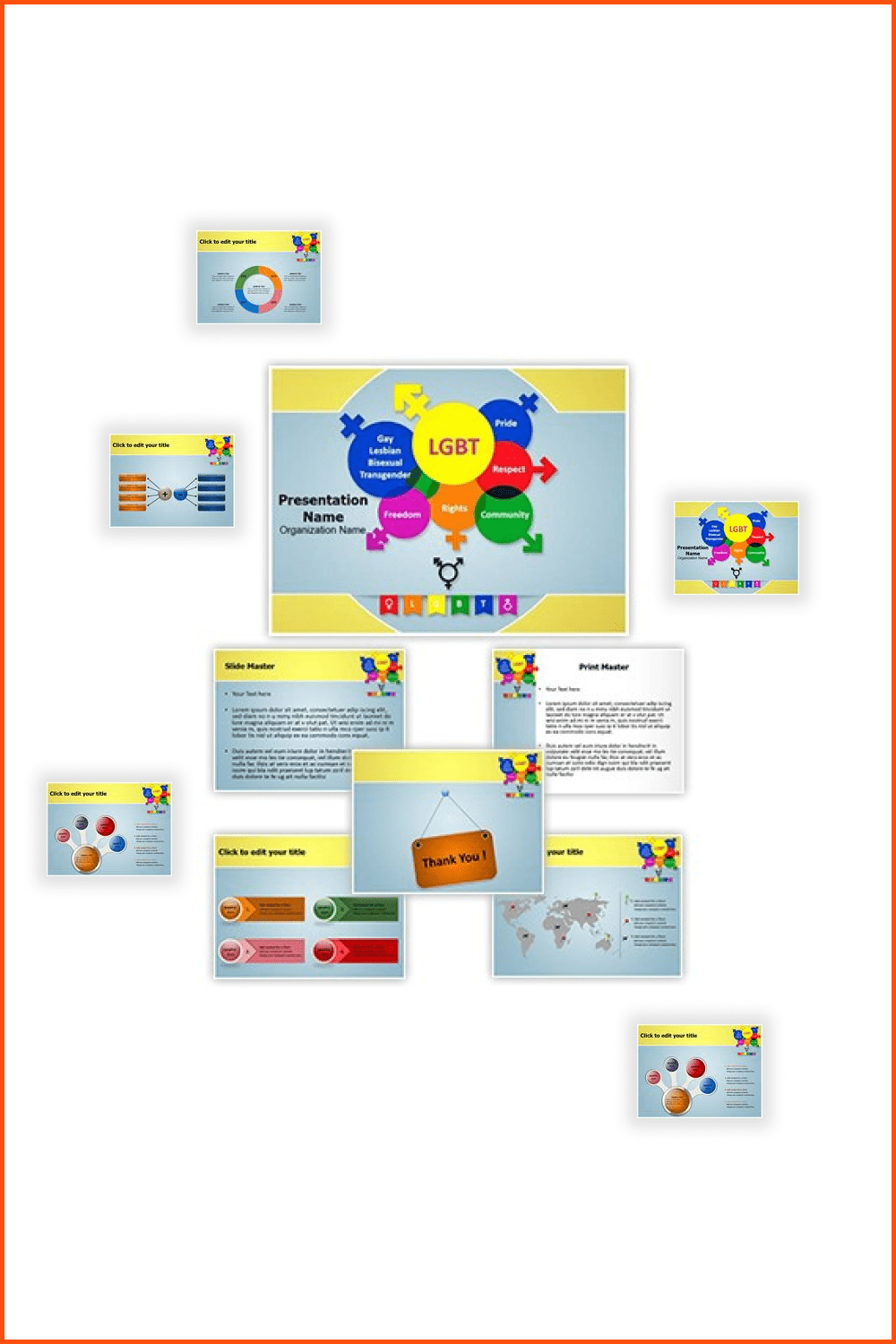 LGBT powerpoint presentation template.