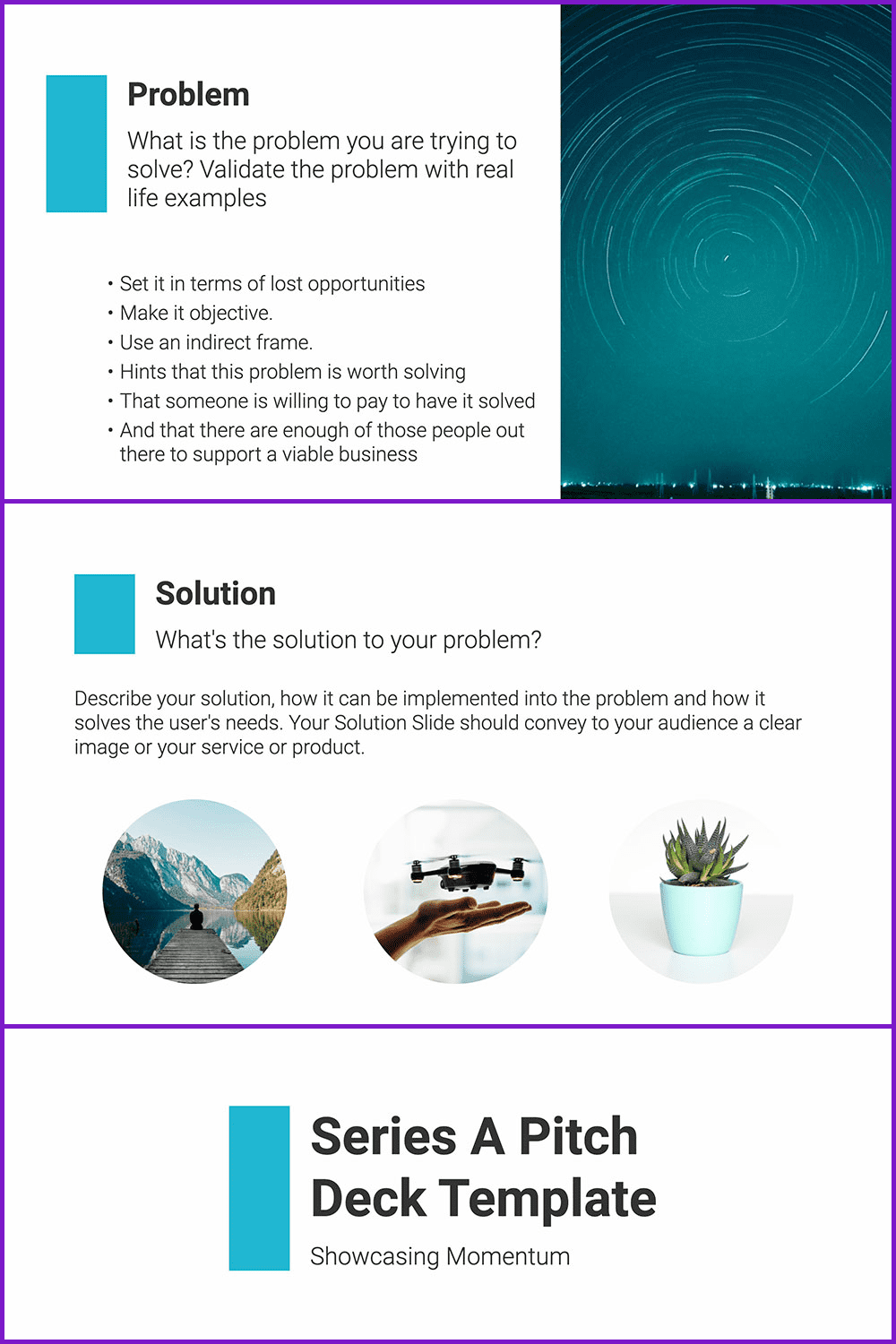 Simple minimalistic slides with good visible text.