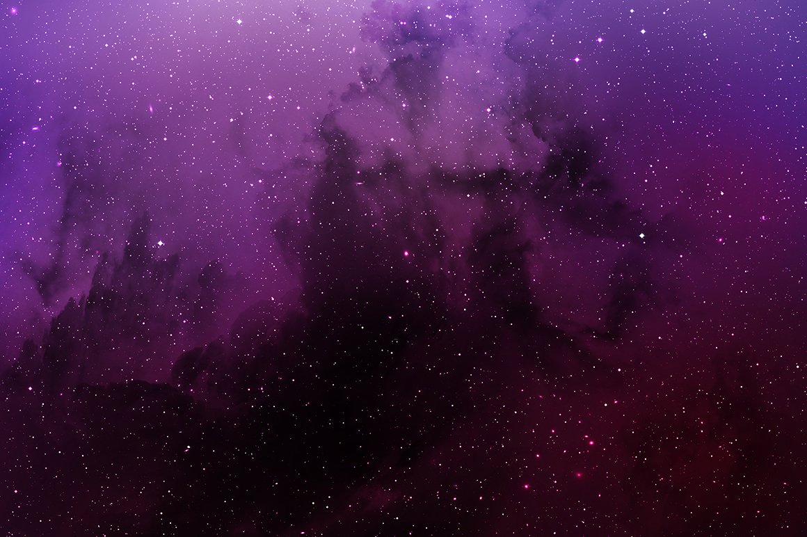 Purple night sky.